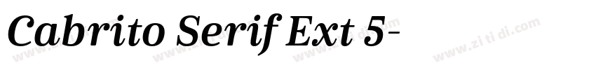 Cabrito Serif Ext 5字体转换